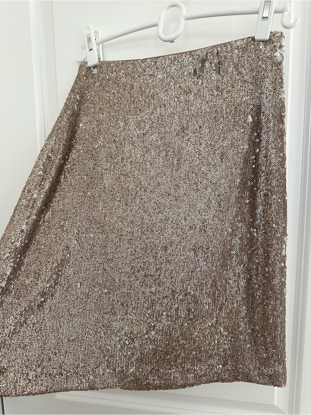 Sequin A-Line Skirt in Champagne Gold- Euro Summer / Party / Holiday - Picture 4 of 15